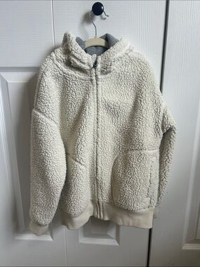Roots Cream Sherpa Zip-Up Hoodie